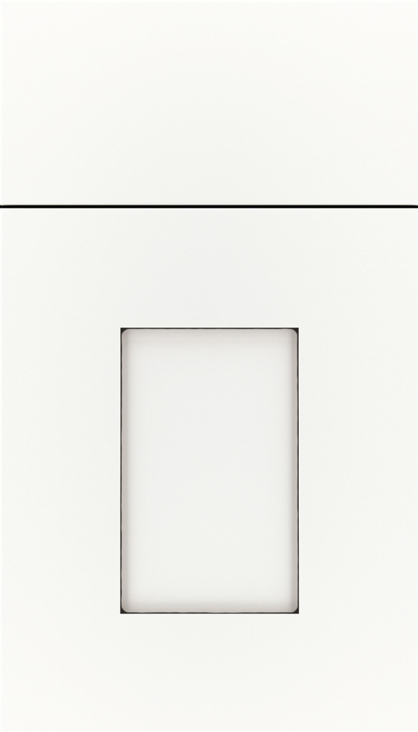 Newhaven MDF cabinet door in Whitecap with Black glaze